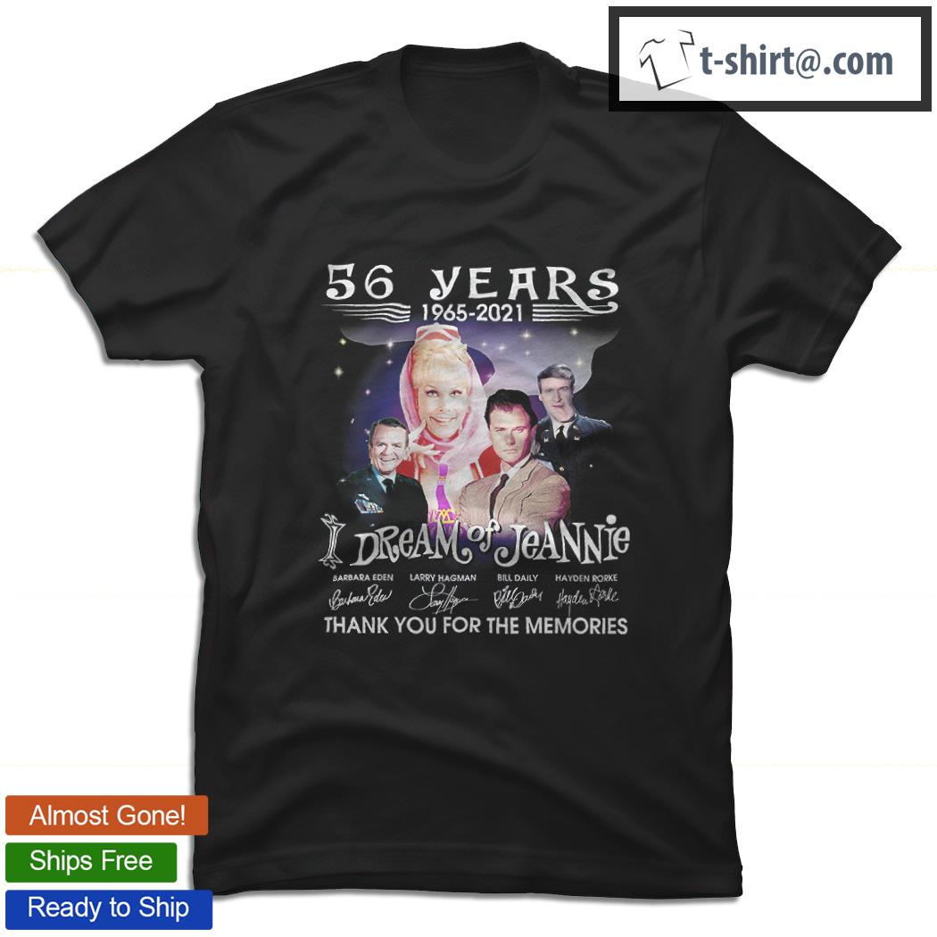 56 years 1965 2021 I Dream Of Jeannie signatures thank you for the memories shirt