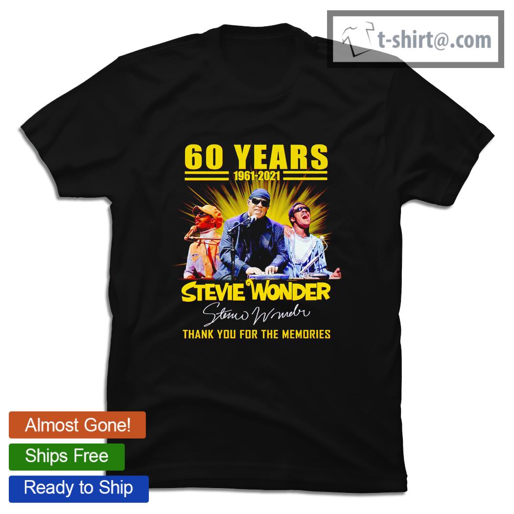 60 years 1961 2021 Stevie Wonder signature thank you for the memories shirt