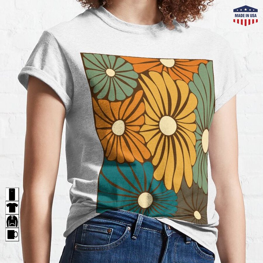 70's flowers Classic T-Shirt