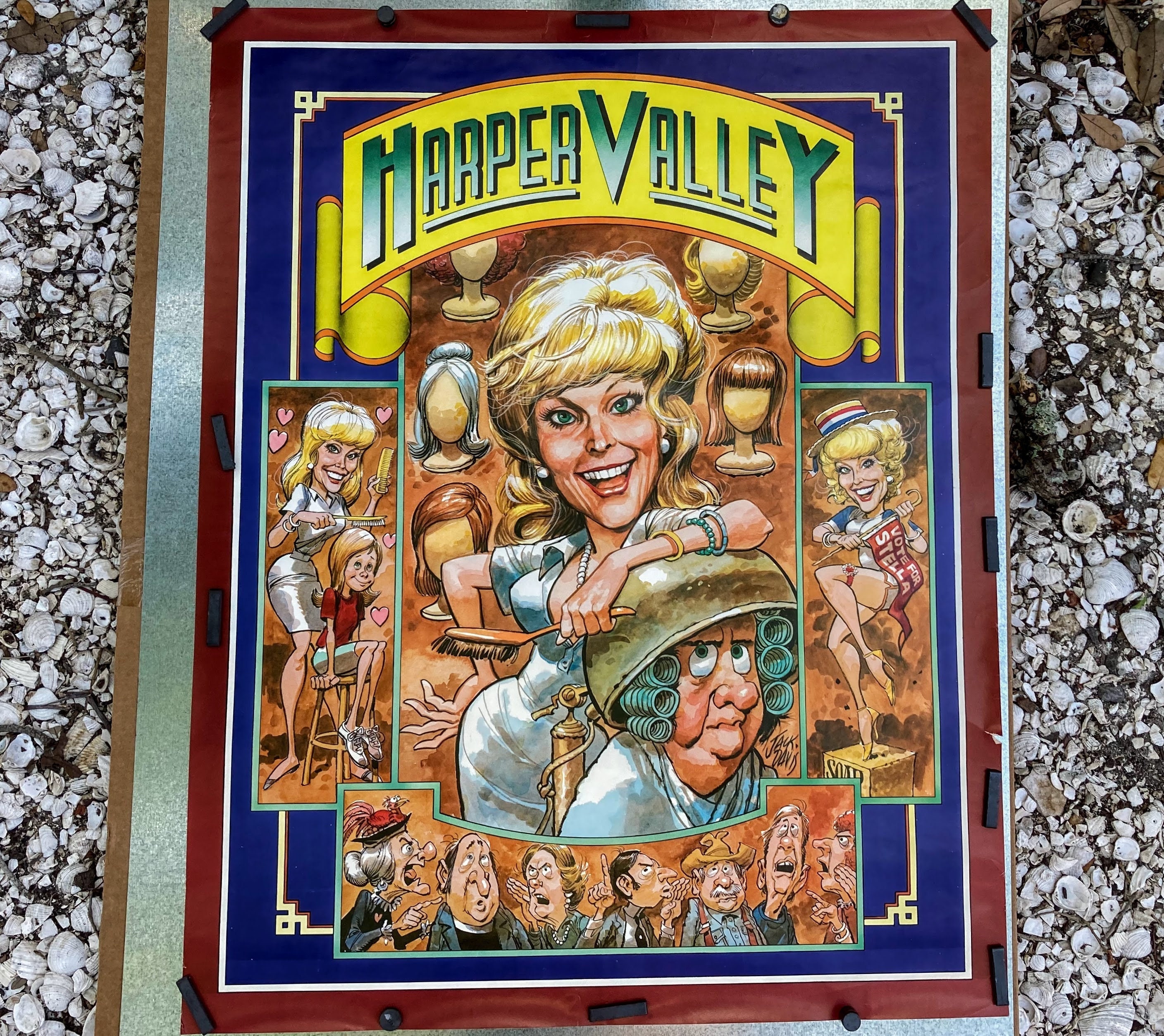 80s Sitcom Pilot Poster, 22 x 28, Harper Valley w Barbara Eden, Print on Card Stock, Semi Gloss Finish, Ready for Your Frame