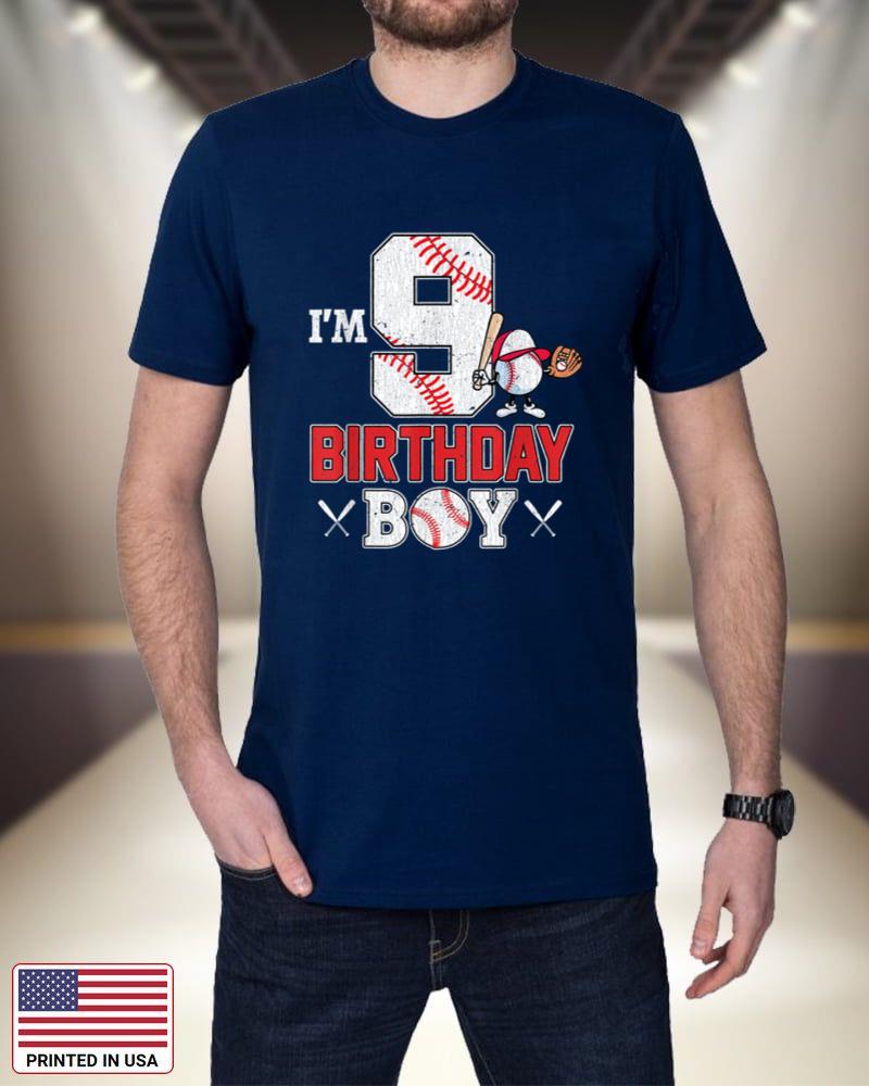 9th Birthday Shirt Boy Baseball Player 9 Years Old Bday pYTvq