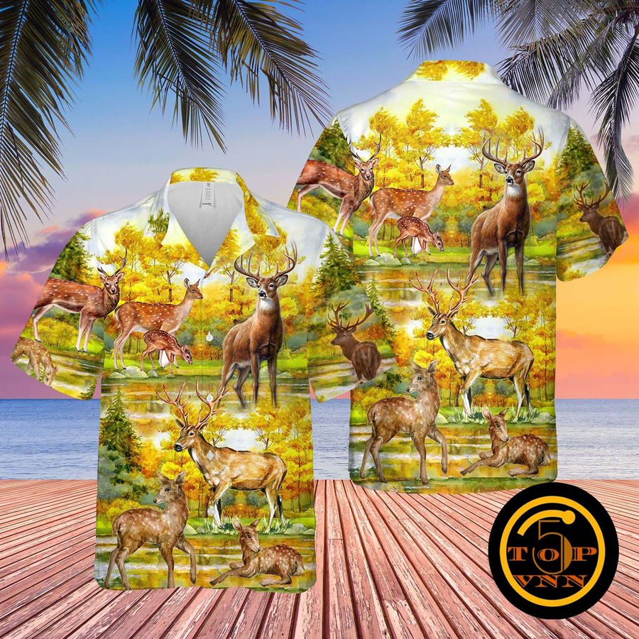 A Beautiful Summer With Deer Hawaiian Shirt And Shorts