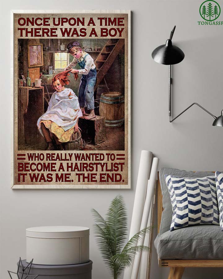 A boy who want to become a hairstylist Once upon a time poster
