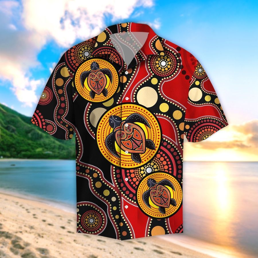 Aboriginal Australia Indigenous Turtles Beach Shirt TR2707209S Hawaiian ...