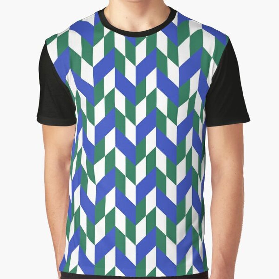 Abstract Chevron Pattern Graphic T-Shirt