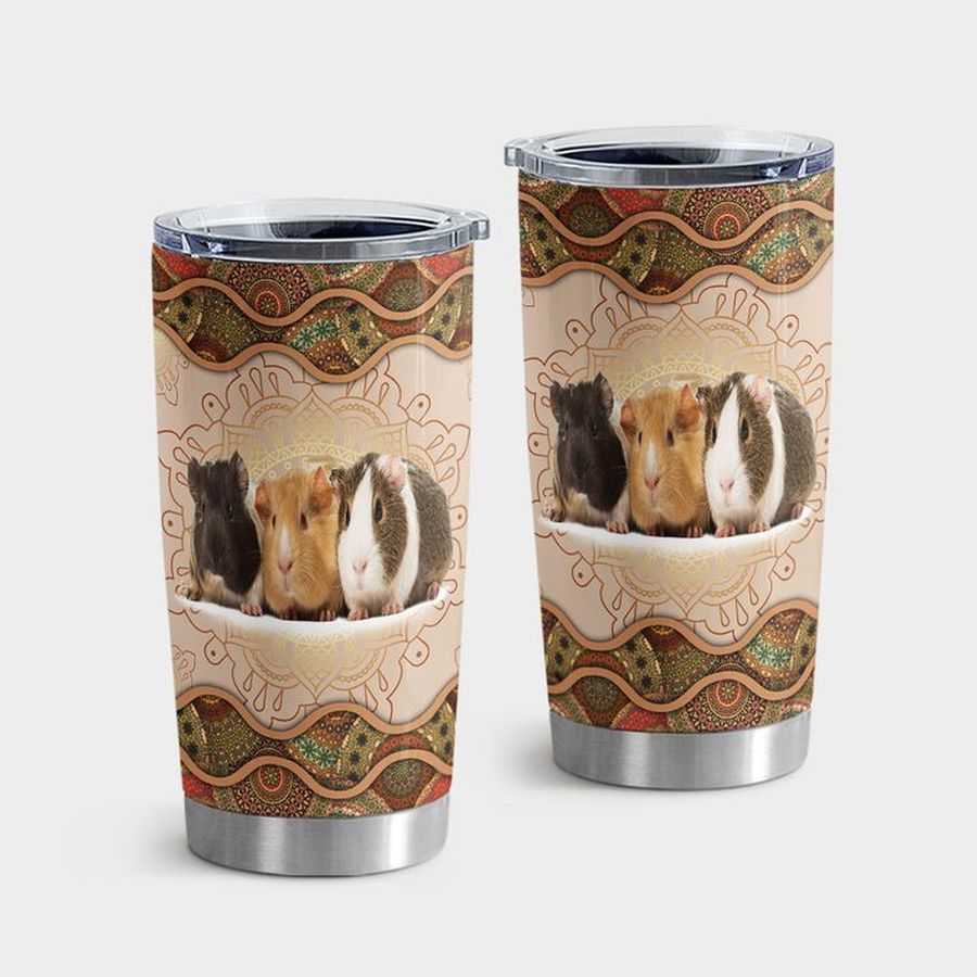 Abyssinian Guinea Pig Insulated Cups, Three Cute Guinea Pigs Tumbler Tumbler Cup 20oz , Tumbler Cup 30oz, Straight Tumbler 20oz