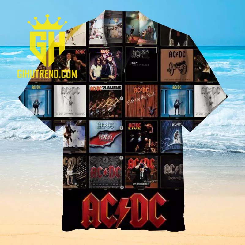 ACDC Metal Rock Representative Album Summer Beach Hawaiian Shirt