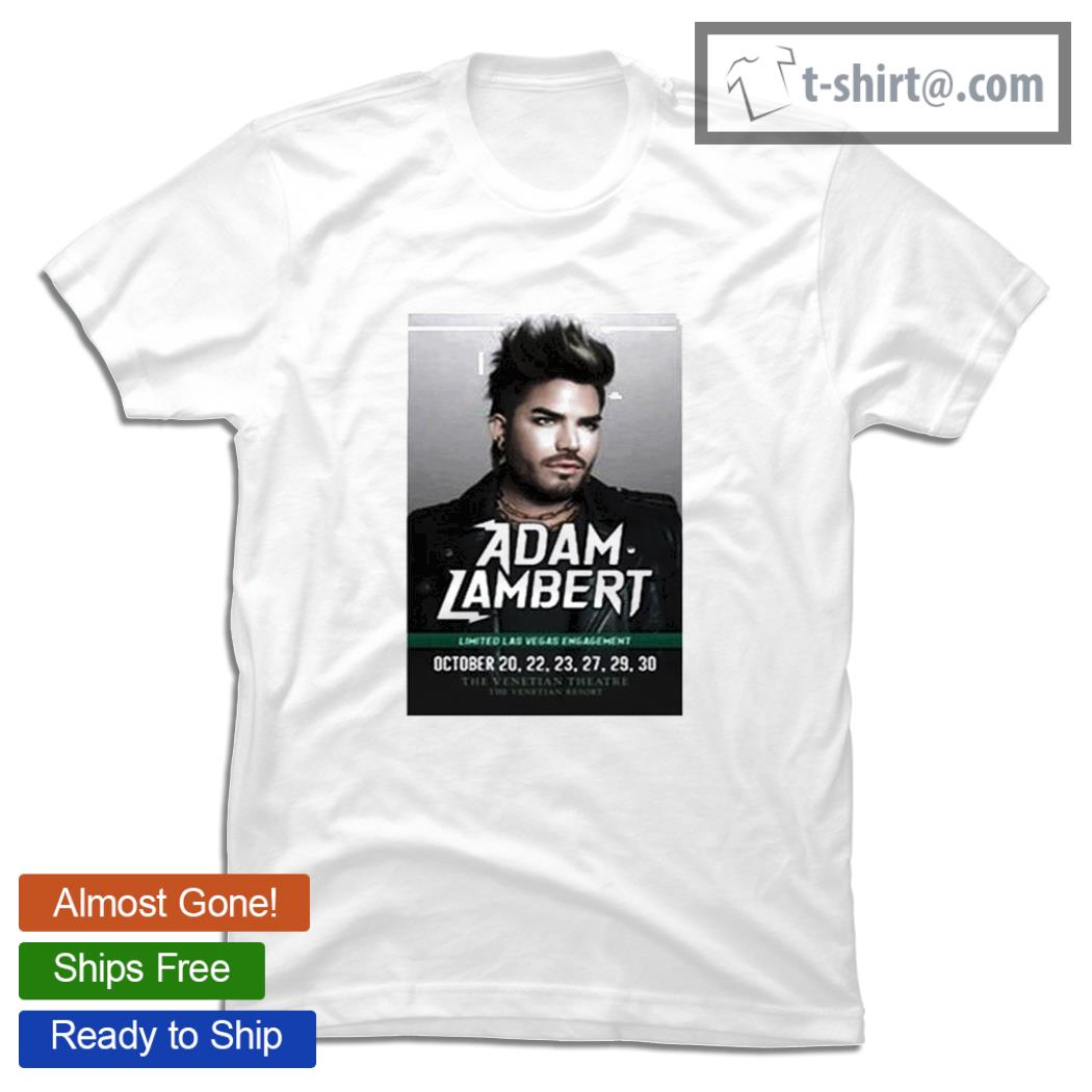 Adam Lambert Vegas poster shirt