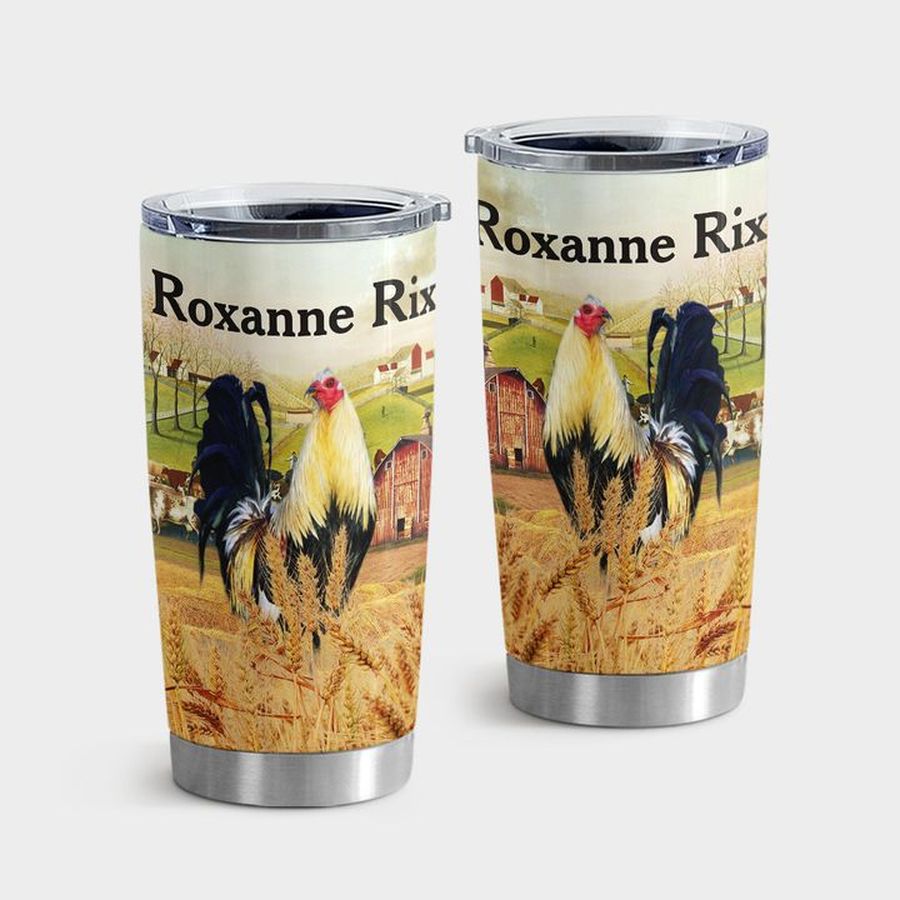 Agricultural Insulated Tumbler, Rooster In Farm Tumbler Tumbler Cup 20oz , Tumbler Cup 30oz, Straight Tumbler 20oz