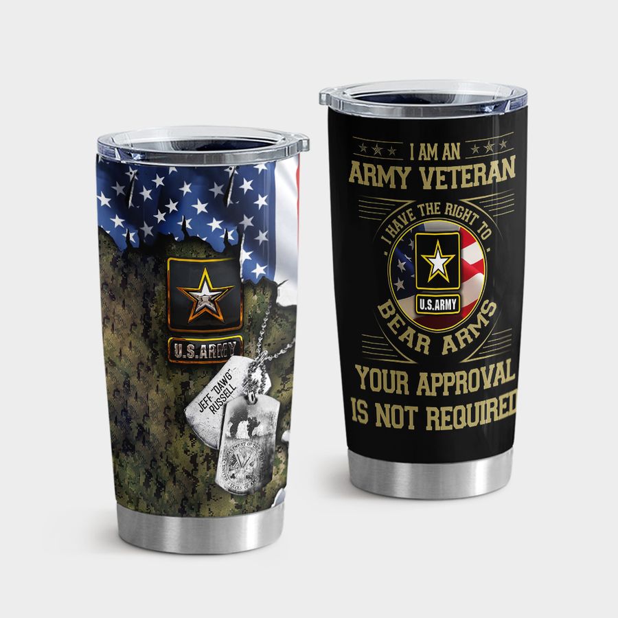 Airborne Lover Insulated Tumbler, US Army Veteran Tumbler Tumbler Cup 20oz , Tumbler Cup 30oz, Straight Tumbler 20oz