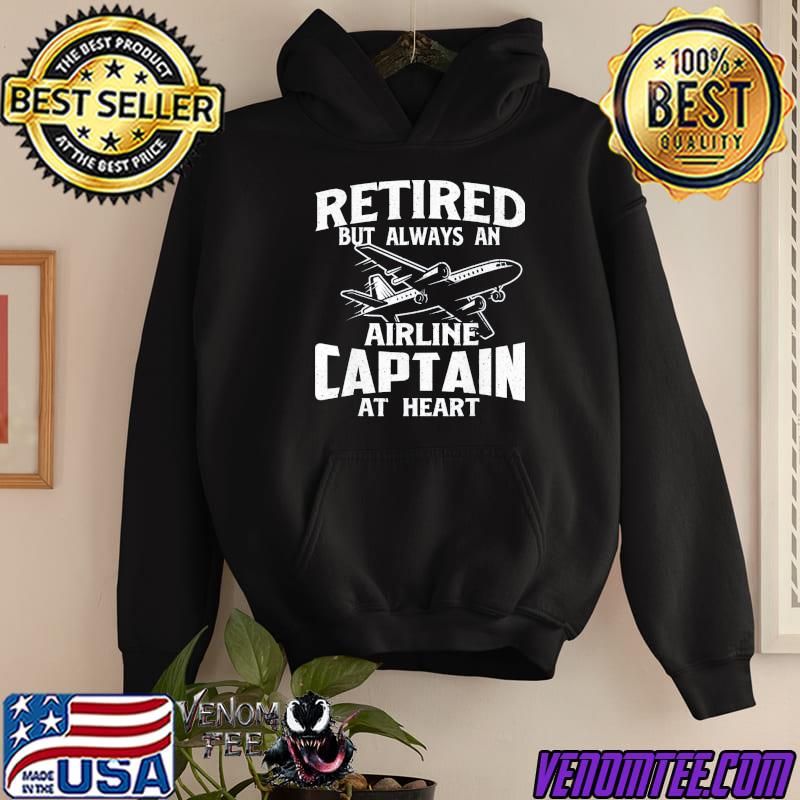 Airline captain at heart airplane aircraft lover aviator shirt