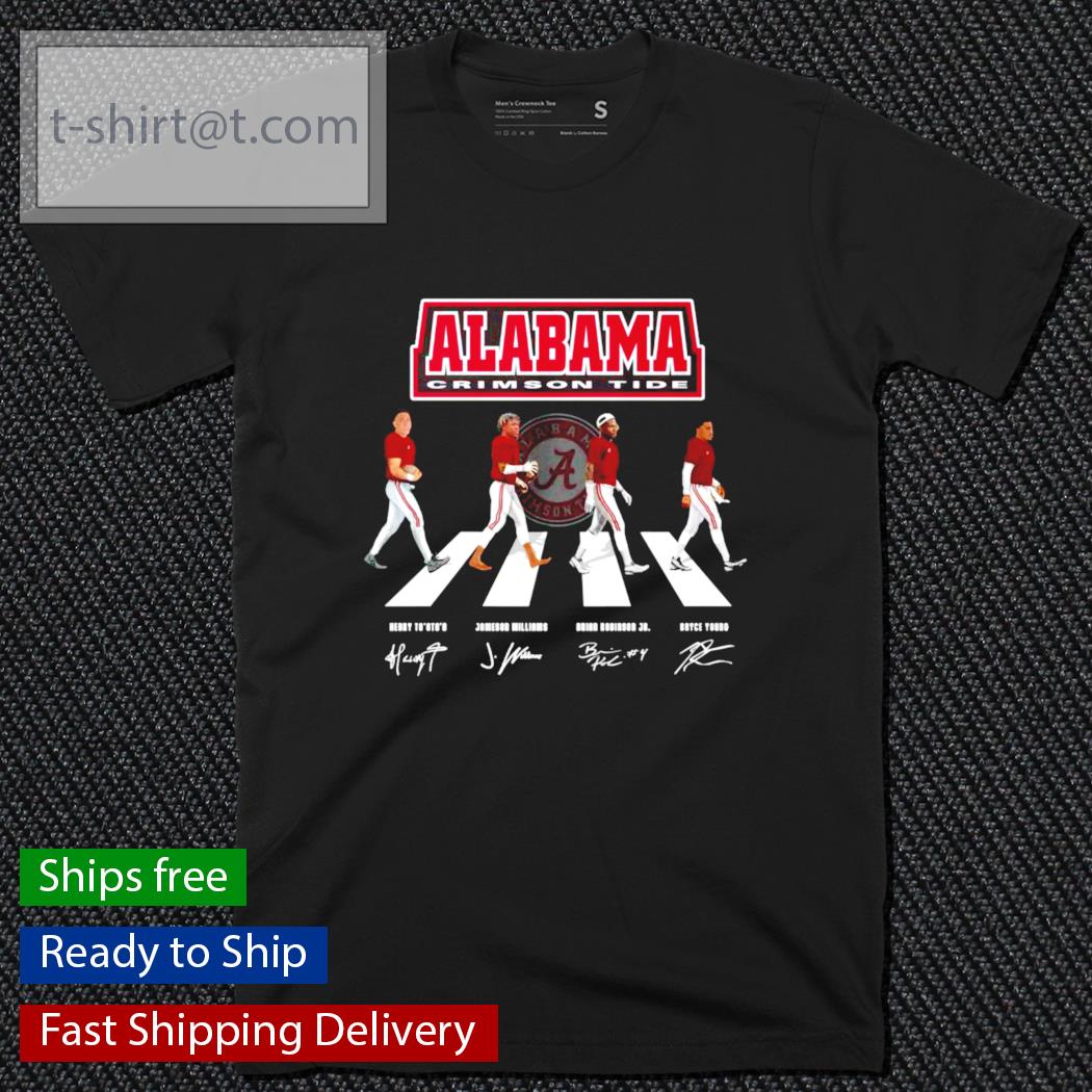 Alabama Crimson Tide Abbey Road signatures shirt