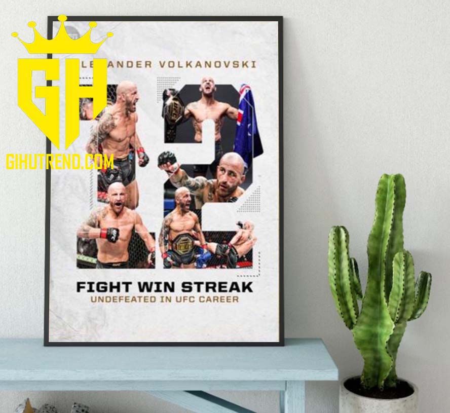Alexander Volkanovski 12 Fight Win Streak Undefeated Poster Canvas Home Decoration