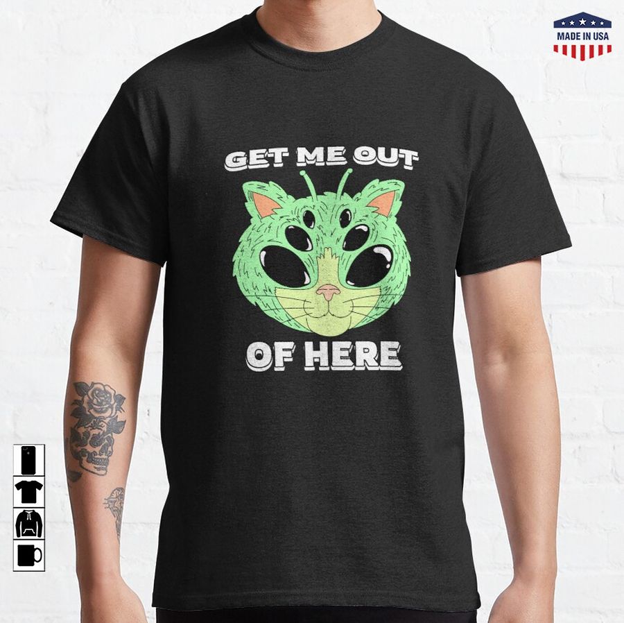 alien-cat-graphic- Classic T-Shirt