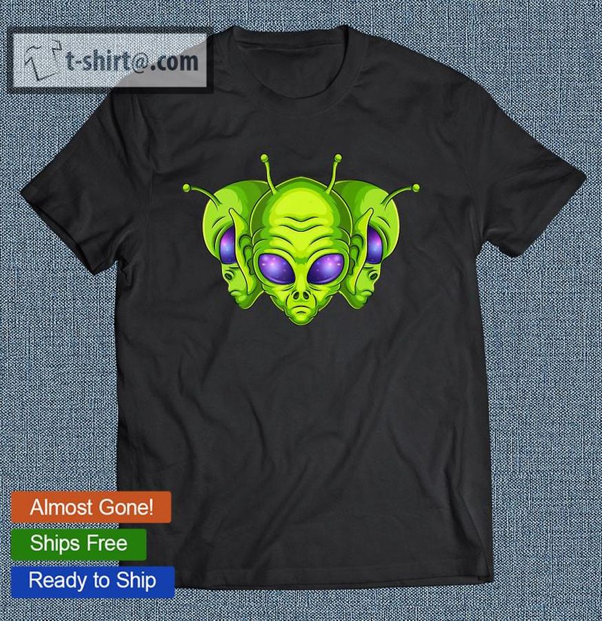 Alien Head Colorful Alien Rave Tee Believe Ufo T-shirt