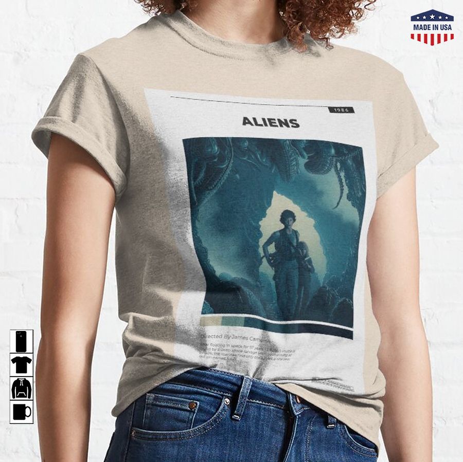 Aliens movie poster 1986, sci-fi Classic T-Shirt