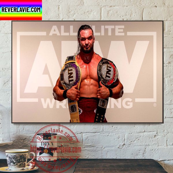 All Elite Wrestling AEW Dynamite And New Wardlow is New TNT Champions Home Decor Poster Canvas