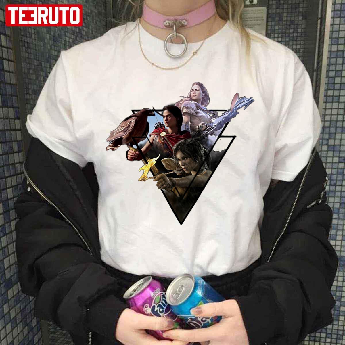 Aloy Lara And Kassandra Game Heroines Unisex T-Shirt