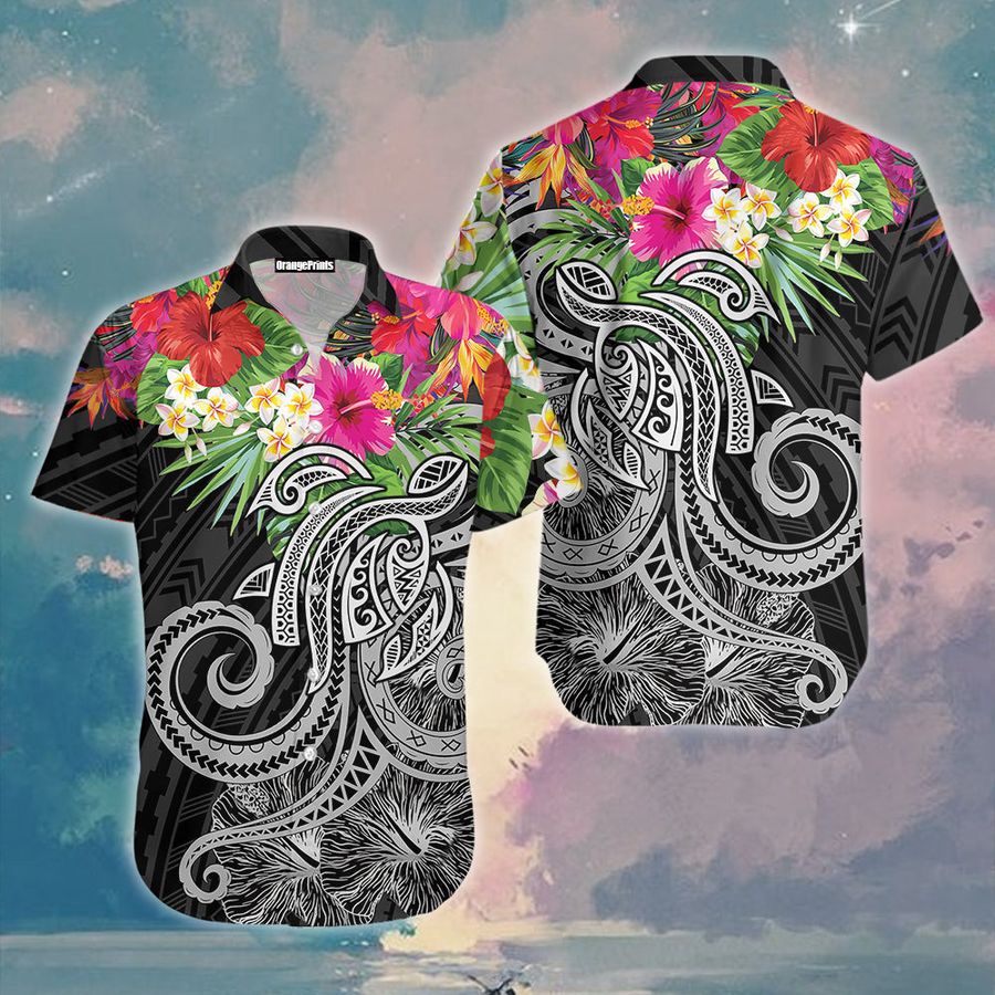 Amazing Hibiscus And Frangipani Aloha Hawaiian Shirt