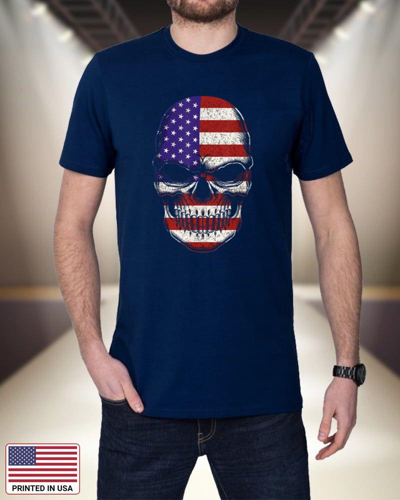 American Flag Skull Shirt 4th of July USA Patriotic Graphic OTidA