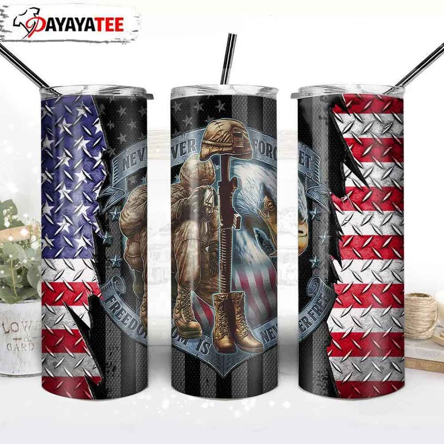American Military Freedom is Never Free 20oz Tumbler