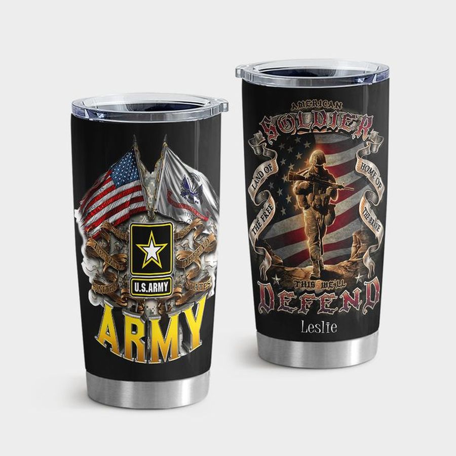 American Water Tumbler, US Army Tumbler Tumbler Cup 20oz , Tumbler Cup 30oz, Straight Tumbler 20oz