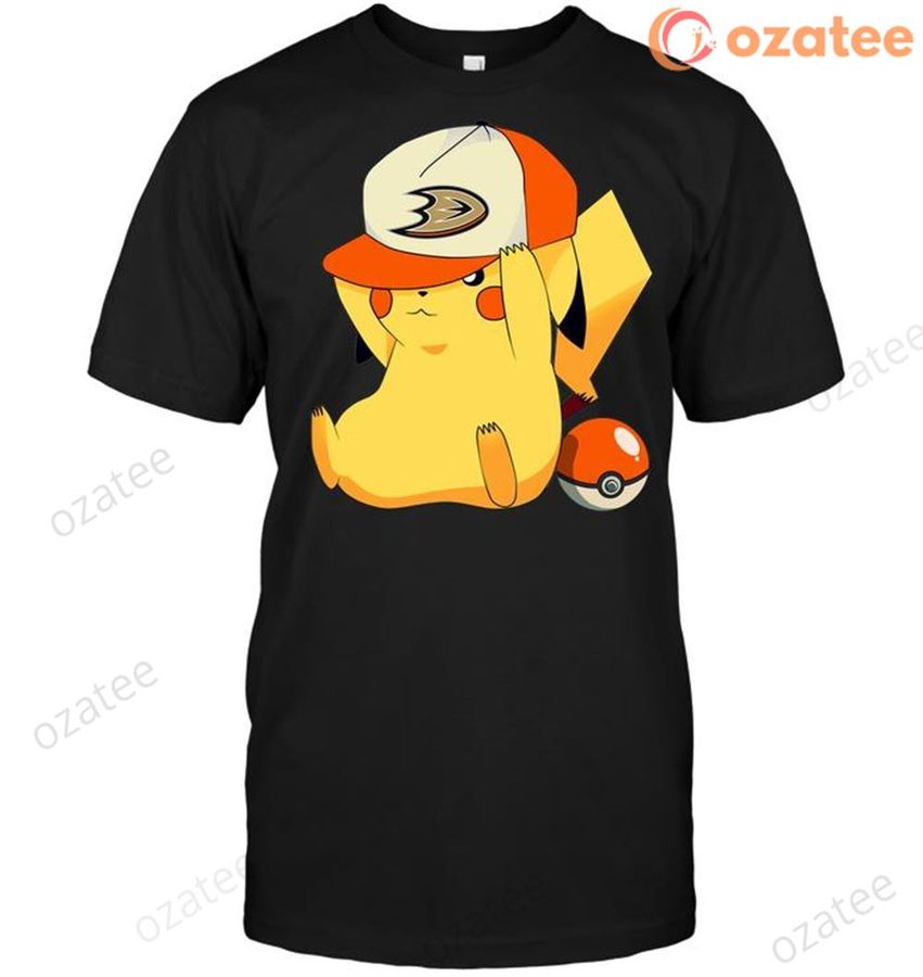 Anaheim Ducks Pikachu Pokemon T-shirt