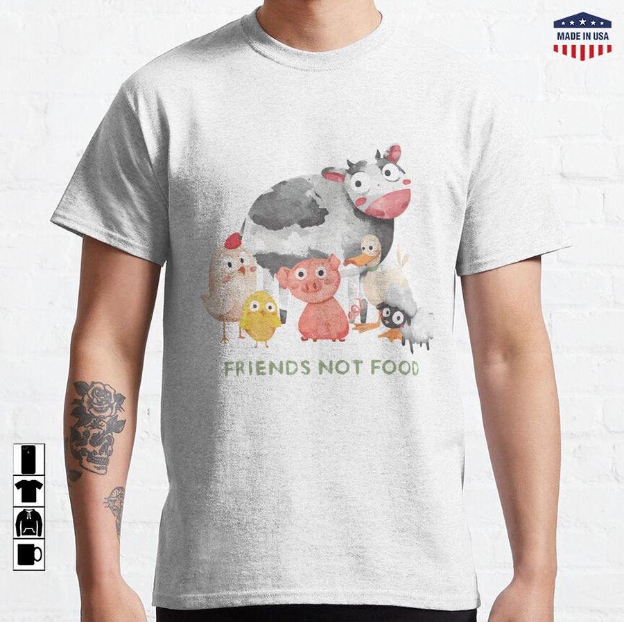 Animals are Friends not Food - Vegan Vegetarian Classic T-Shirt