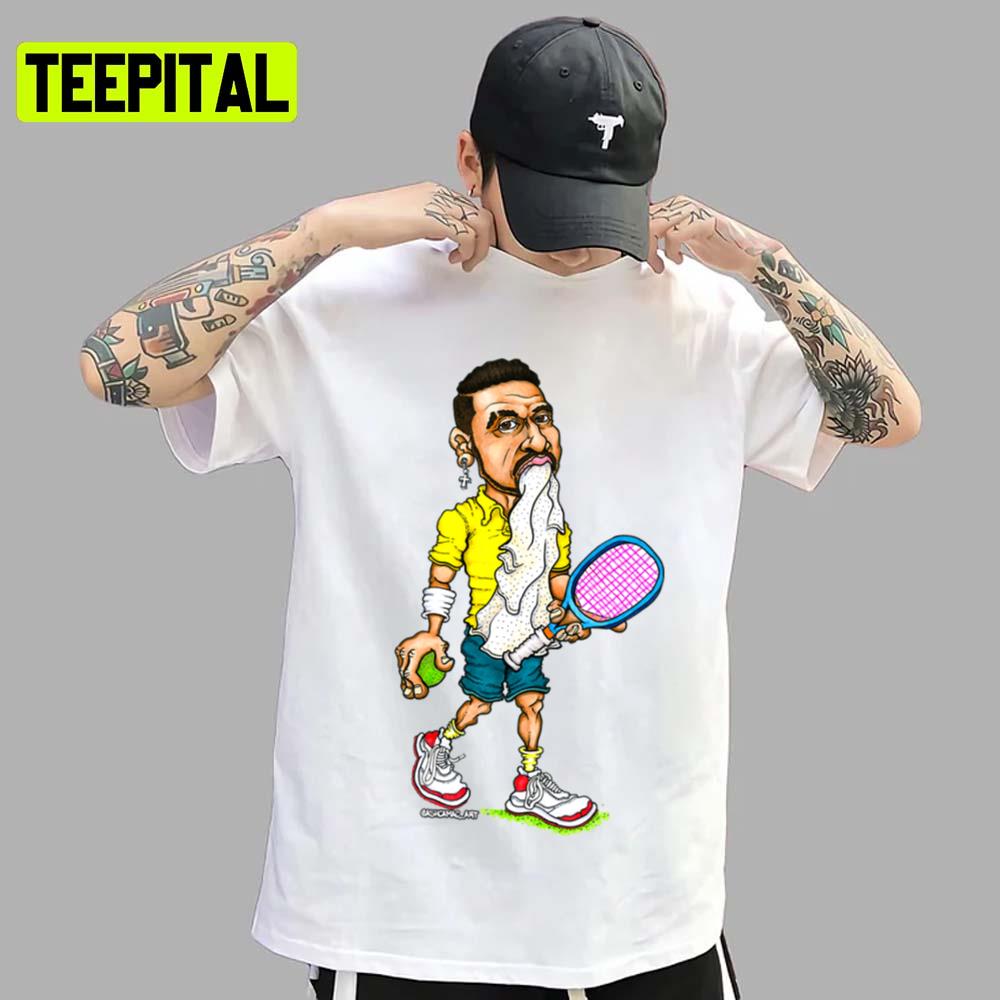 Animated Portrait Tennis Nick Kyrgios Unisex T-Shirt