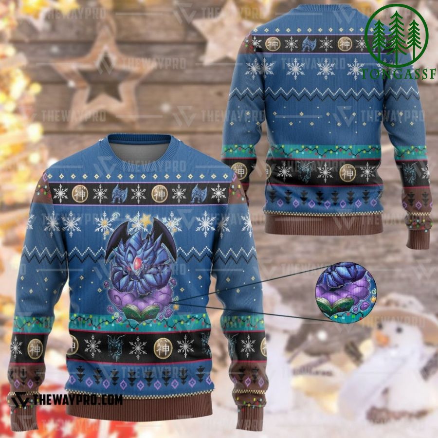 Anime YugiOh Obelisk The Toonmentor Ugly Knitted Sweater
