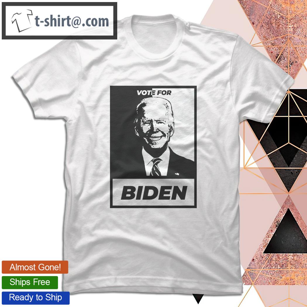 Anti Biden vote For Biden Simple Black And White T-Shirt