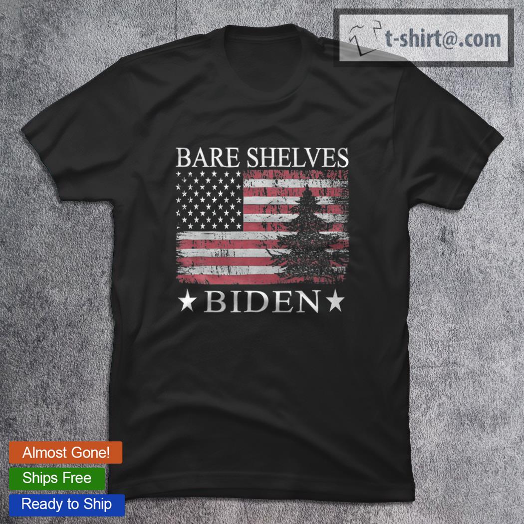 Anti President bare Shelves Biden Funny Distressed Christmas Meme T-Shirt