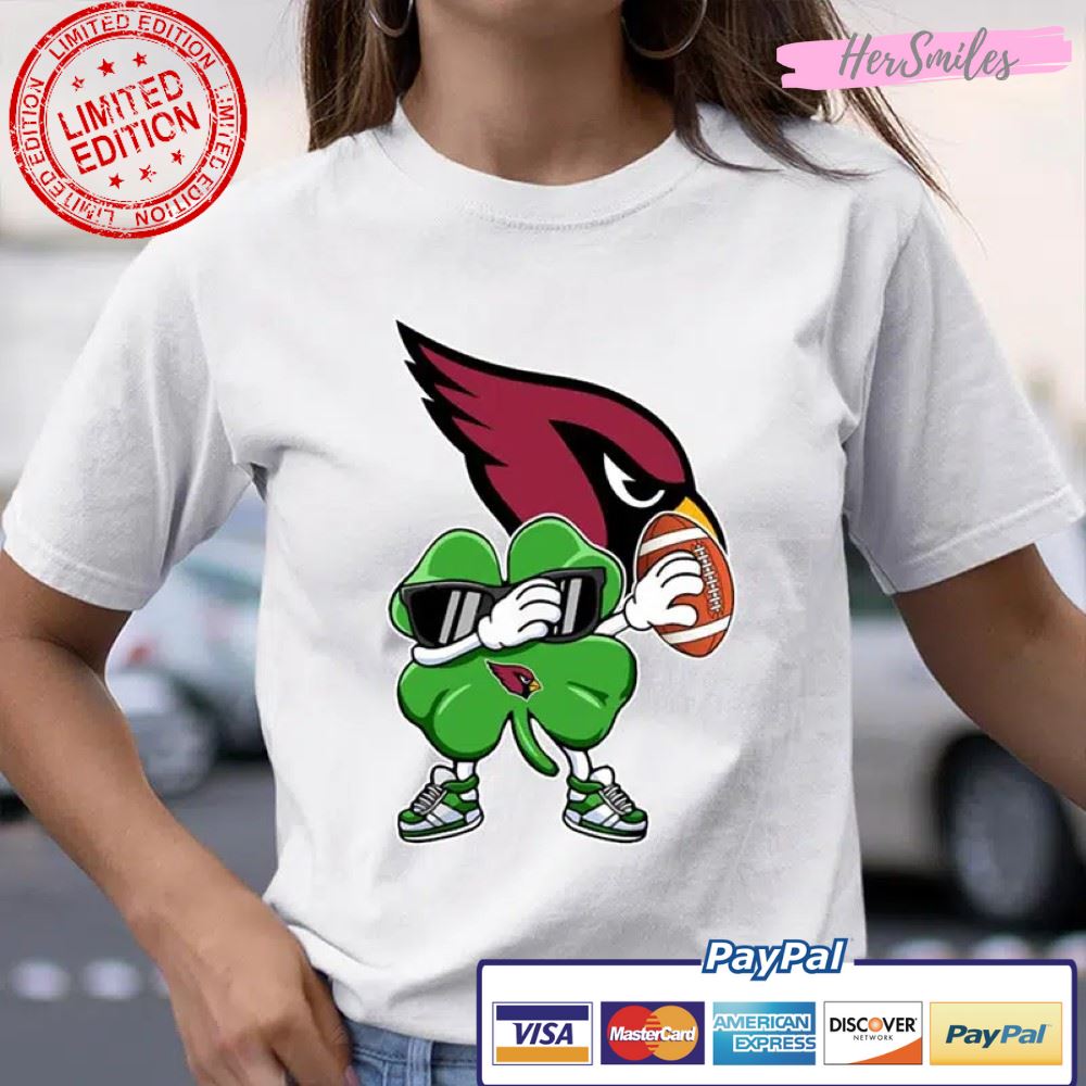 Arizona Cardinals Football Dabbing Four Leaf Clover St. Patrick’s Day T Shirt