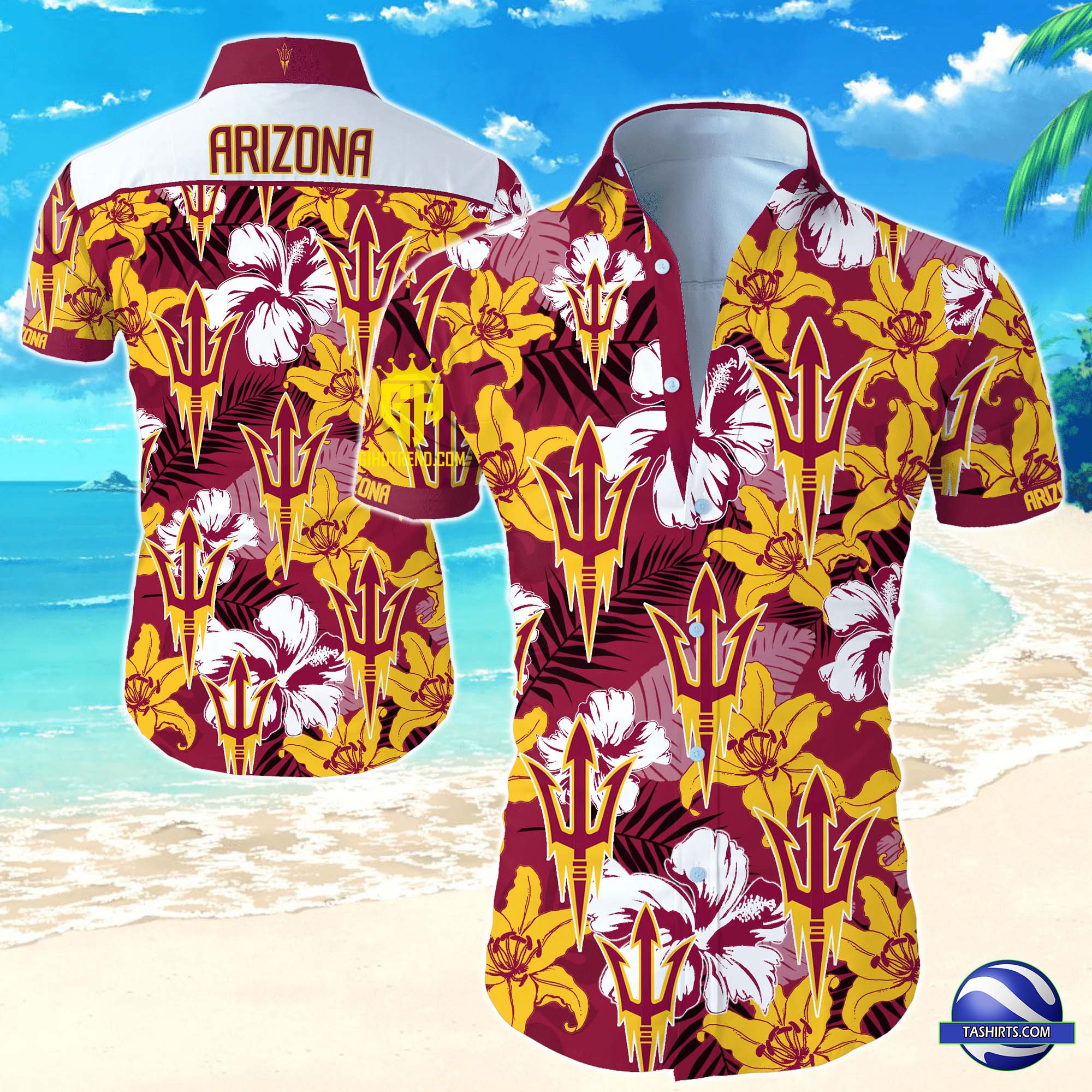 Arizona State Sun Devils Hawaiian Shirt And Hawaiian Shorts