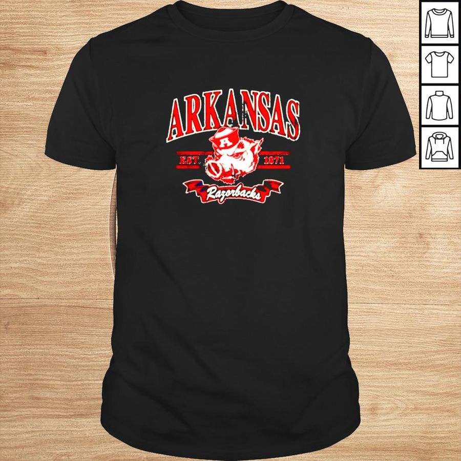 Arkansas Razorbacks Sailor Hog with banner Rochester shirt