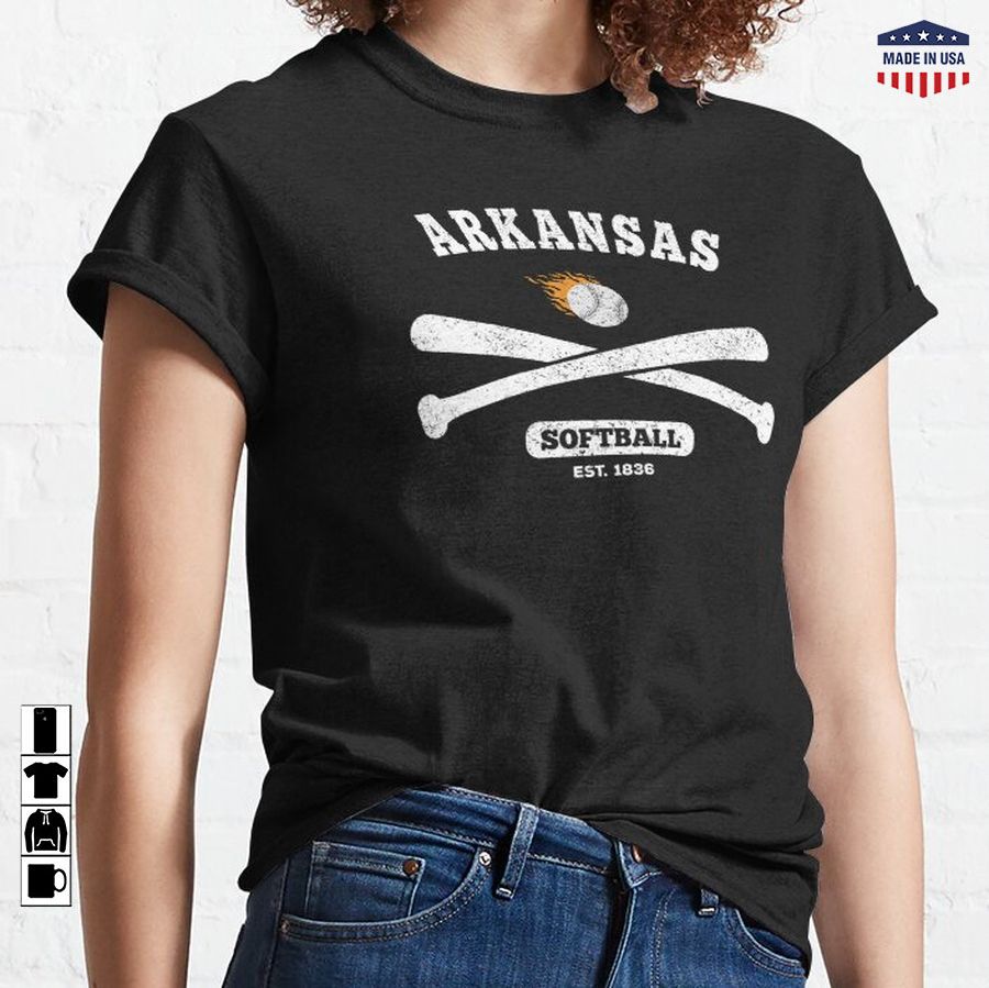 Arkansas Softball Classic Retro Style for Men Women Classic T-Shirt