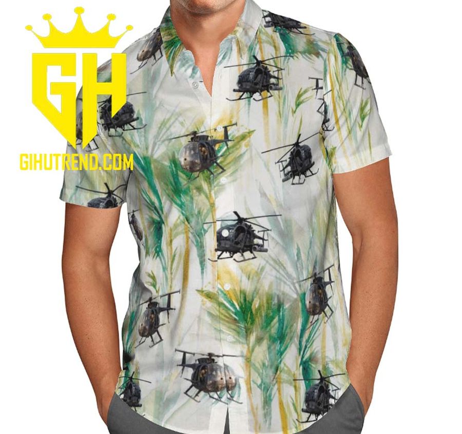 Army MD Helicopters MH-6 Little Bird Hawaiian Shirt And Shorts