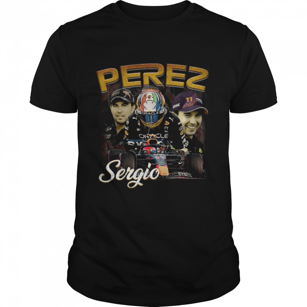Art Sergio Perez Racing 90s Vintage F1 Red Bull Racing shirt