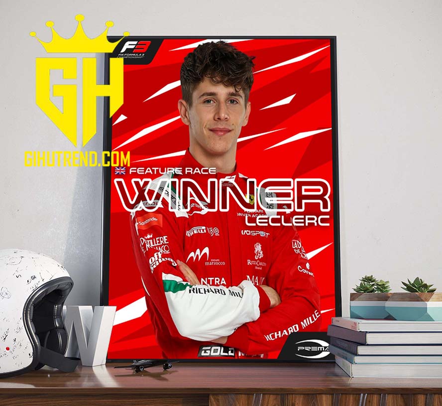 Arthur Leclerc Winner British GP F3 Poster Canvas