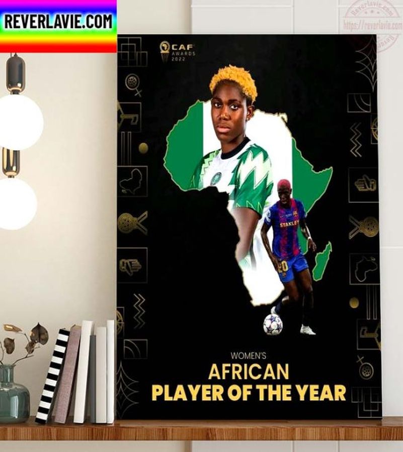 Asisat Oshoala Wins CAF Women’s Player Of The Year 2022 Home Decor Poster Canvas