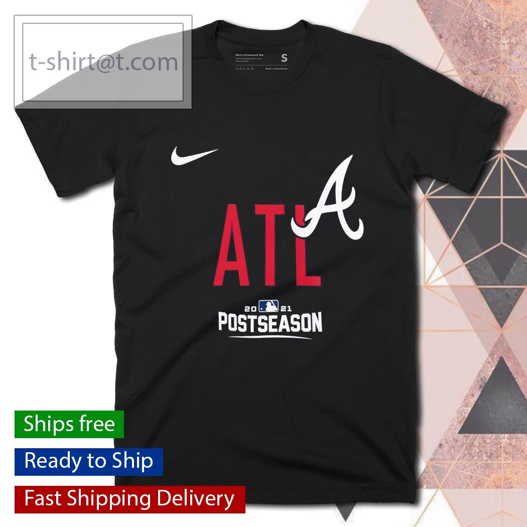 Atlanta Braves Nike 2021 Postseason ATL Dugout shirt