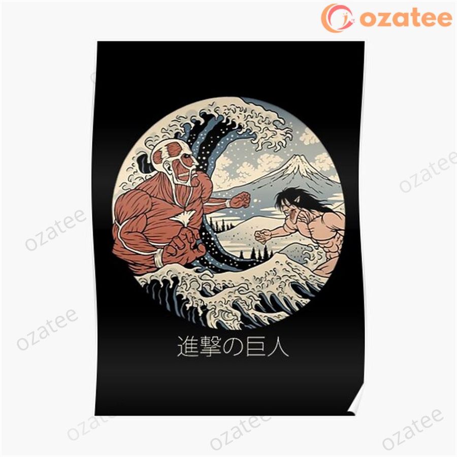 Attack On Titan – Kanagawa Wave Poster Print Home Printing