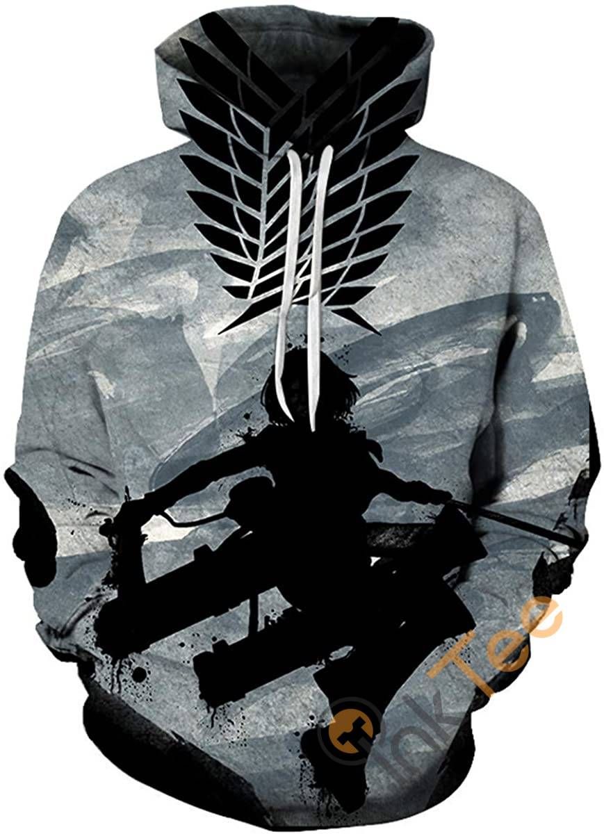 Attack On Titan Print Pullover With Front Pocket Sku46 Hoodie 3D