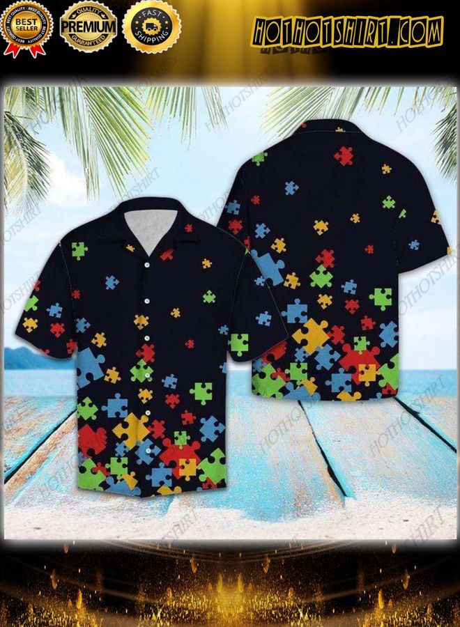 Autism Awareness Hawaiian Beach Shirt