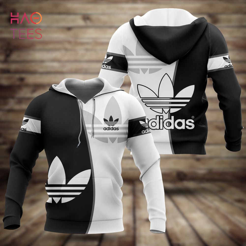 [Available] Adidas Black White Hoodie Pats Pod Design