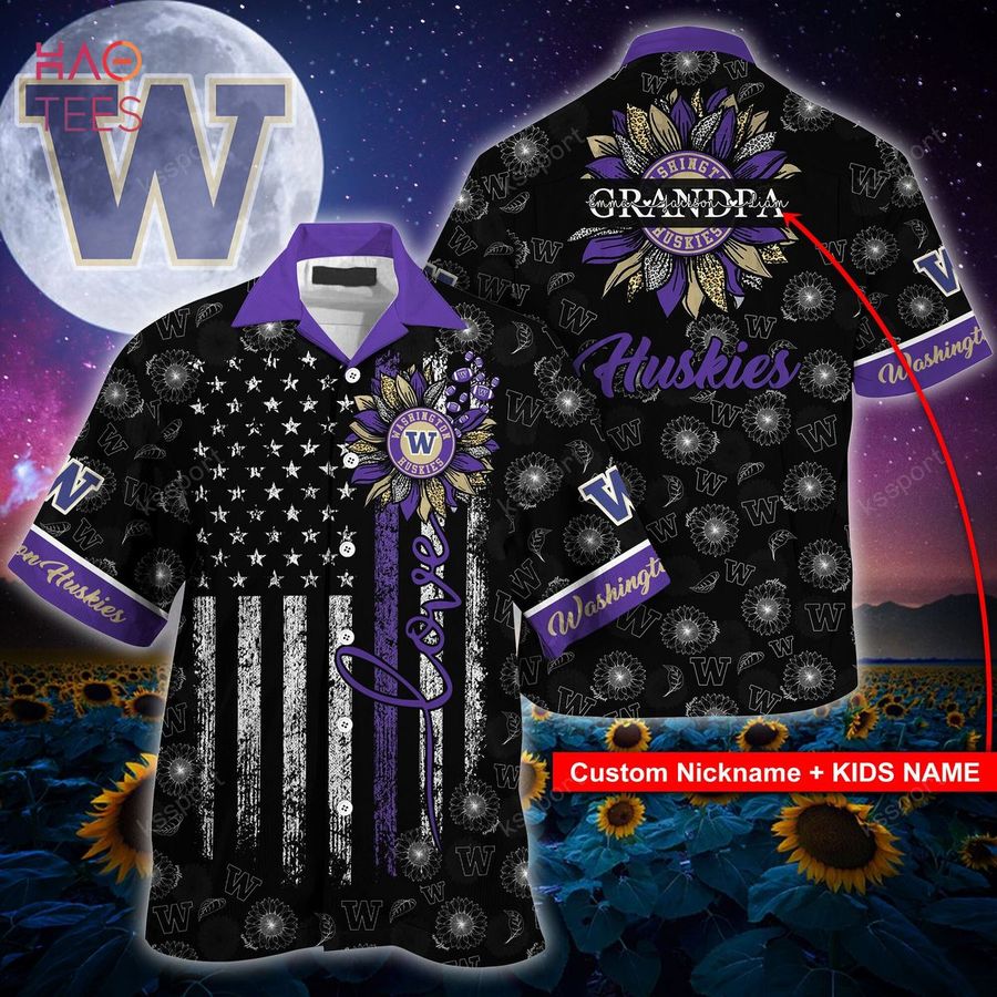 [Available] Washington Huskies Hawaiian Shirt  – G881