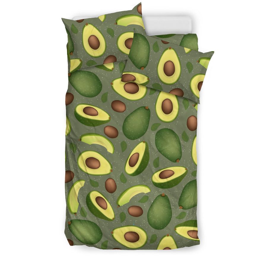 Avocado Pattern Background Bedding Set