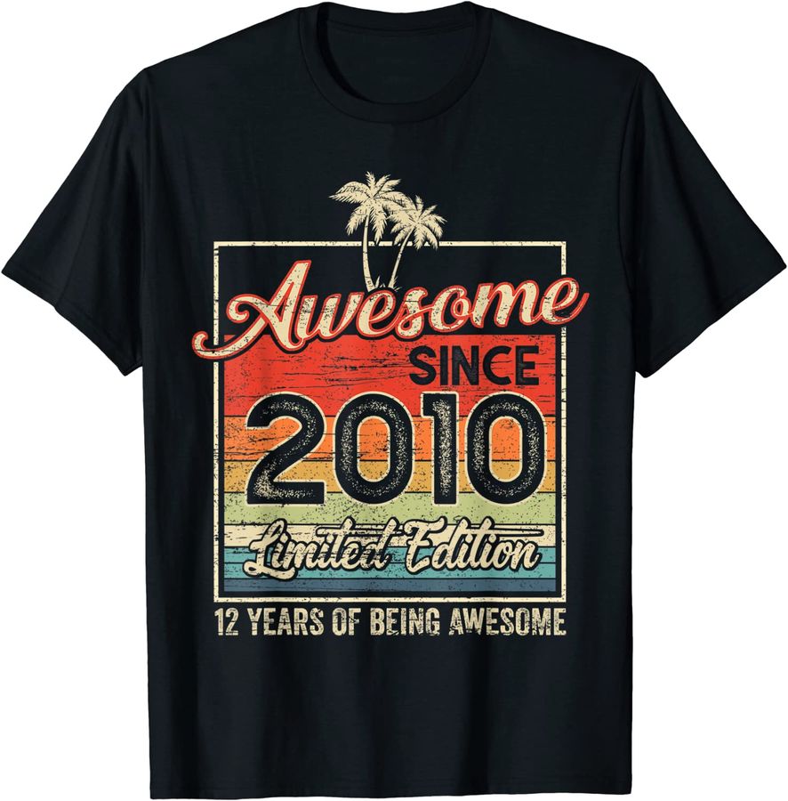Awesome Since 2010 12 Birthday Gifts 12 Year Old Vintage