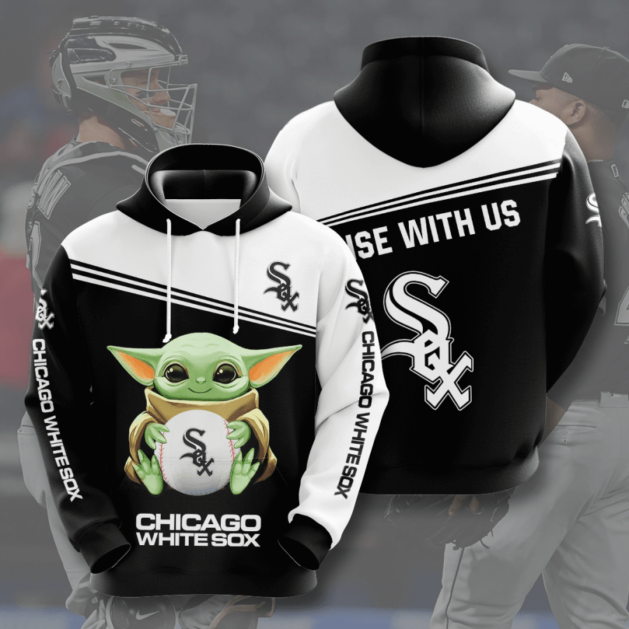 Baby Yoda Chicago White Sox Men And Women 3D Full Printing Hoodie Baby Yoda Chicago White Sox 3D Full Printing Shirt