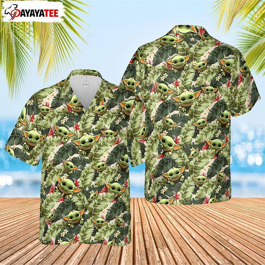Baby Yoda Hawaiian Shirt Tropical Star Wars Gift